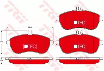 Комплект тормозных колодок TRW GDB1736DTE