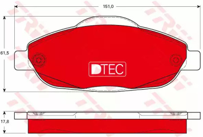 Комплект тормозных колодок TRW GDB1761DTE