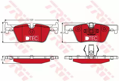 Комплект тормозных колодок TRW GDB1919DTE