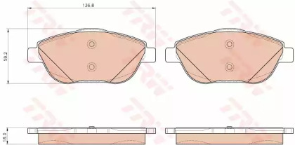 Комплект тормозных колодок TRW GDB1926