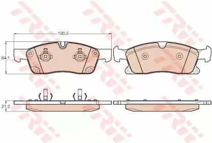 Комплект тормозных колодок TRW GDB1946