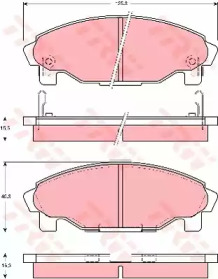 Комплект тормозных колодок TRW GDB3071