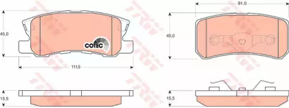 Комплект тормозных колодок TRW GDB3247