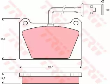 Комплект тормозных колодок TRW GDB336