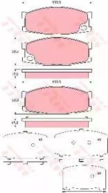 Комплект тормозных колодок TRW GDB3423