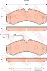 Комплект тормозных колодок TRW GDB3440