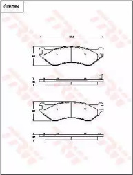 Комплект тормозных колодок TRW GDB7694