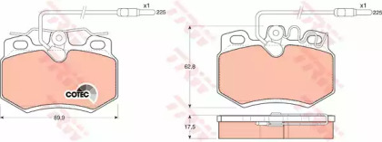 Комплект тормозных колодок TRW GDB808