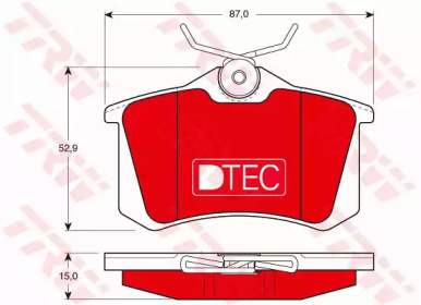 Комплект тормозных колодок TRW GDB823DTE