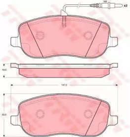 Комплект тормозов TRW GTD1169