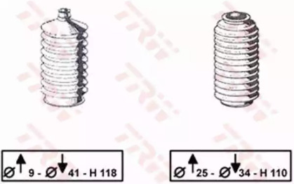 Комплект пыльника TRW JBE117