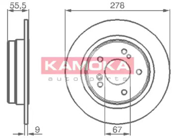 Тормозной диск KAMOKA 1031638