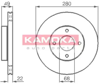 Тормозной диск KAMOKA 1031918