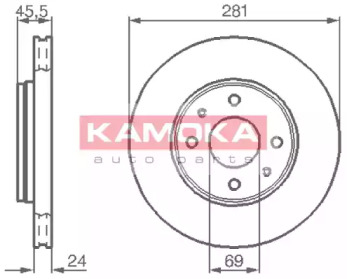 Тормозной диск KAMOKA 1032136