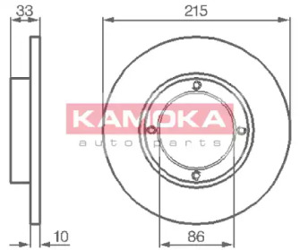 Тормозной диск KAMOKA 1032196