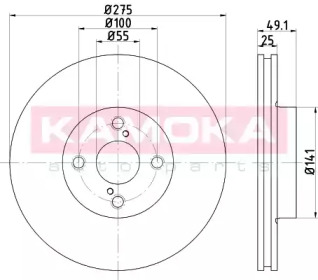 Тормозной диск KAMOKA 103255