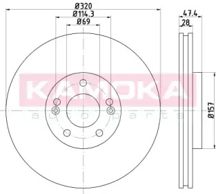 Тормозной диск KAMOKA 103296