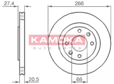 Тормозной диск KAMOKA 103384