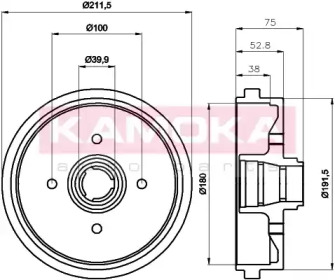 Тормозный барабан KAMOKA 104008