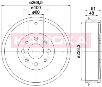 Тормозный барабан KAMOKA 104060
