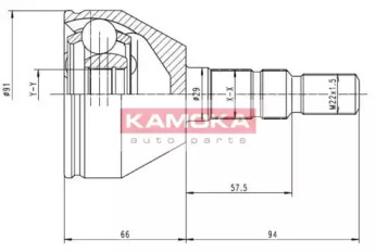 Шарнирный комплект KAMOKA 6037