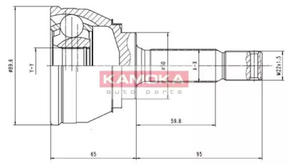 Шарнирный комплект KAMOKA 6248