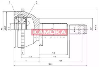 Шарнирный комплект KAMOKA 6281