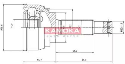 Шарнирный комплект KAMOKA 6284