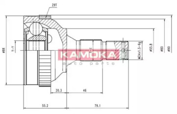 Шарнирный комплект KAMOKA 6484