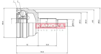 Шарнирный комплект KAMOKA 6612