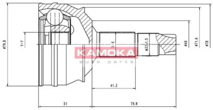 Шарнирный комплект KAMOKA 6632