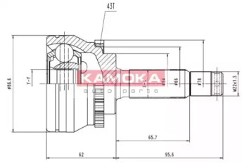 Шарнирный комплект KAMOKA 6658