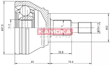 Шарнирный комплект KAMOKA 6681