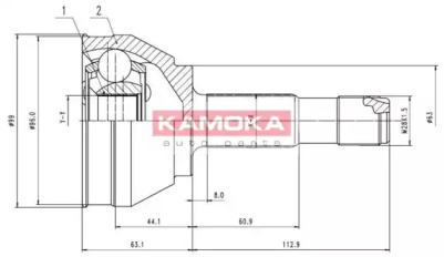 Шарнирный комплект KAMOKA 6706