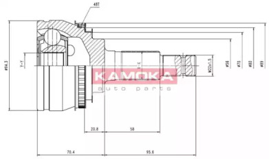 Шарнирный комплект KAMOKA 6788