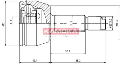 Шарнирный комплект KAMOKA 6802