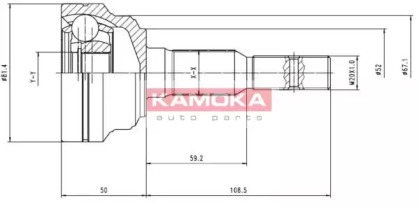 Шарнирный комплект KAMOKA 6952