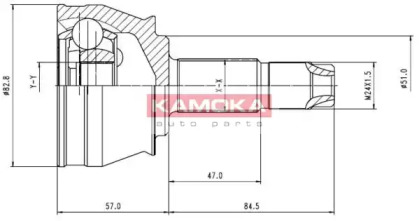 Шарнирный комплект KAMOKA 6980