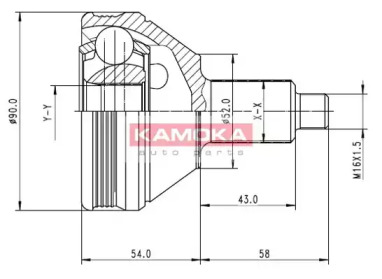 Шарнирный комплект KAMOKA 7086