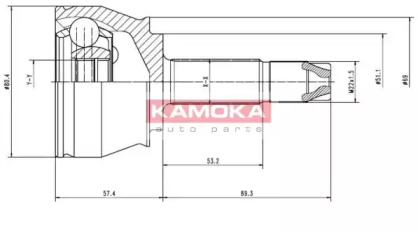 Шарнирный комплект KAMOKA 7136