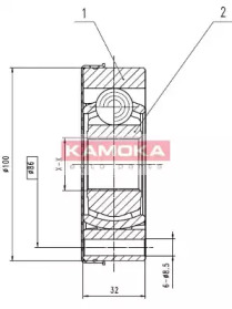 Шарнирный комплект KAMOKA 8094