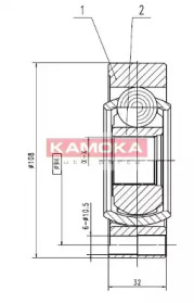 Шарнирный комплект KAMOKA 9196