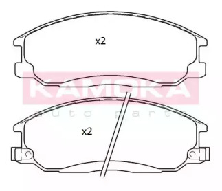 Комплект тормозных колодок KAMOKA JQ101163