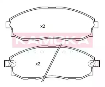 Комплект тормозных колодок KAMOKA JQ101251