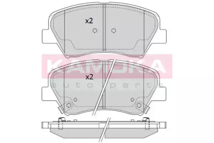 Комплект тормозных колодок KAMOKA JQ101270