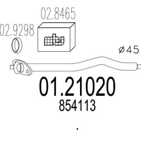 Трубка MTS 01.21020