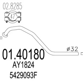 Трубка MTS 01.40180