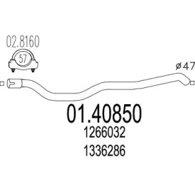 Трубка MTS 01.40850