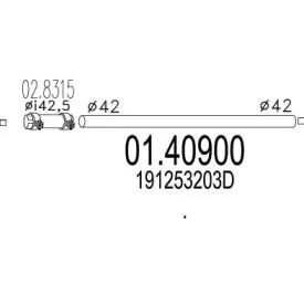 Трубка MTS 01.40900