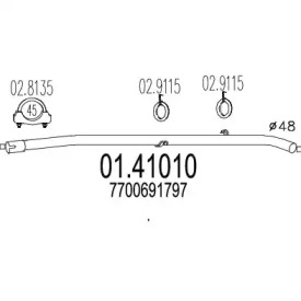 Трубка MTS 01.41010